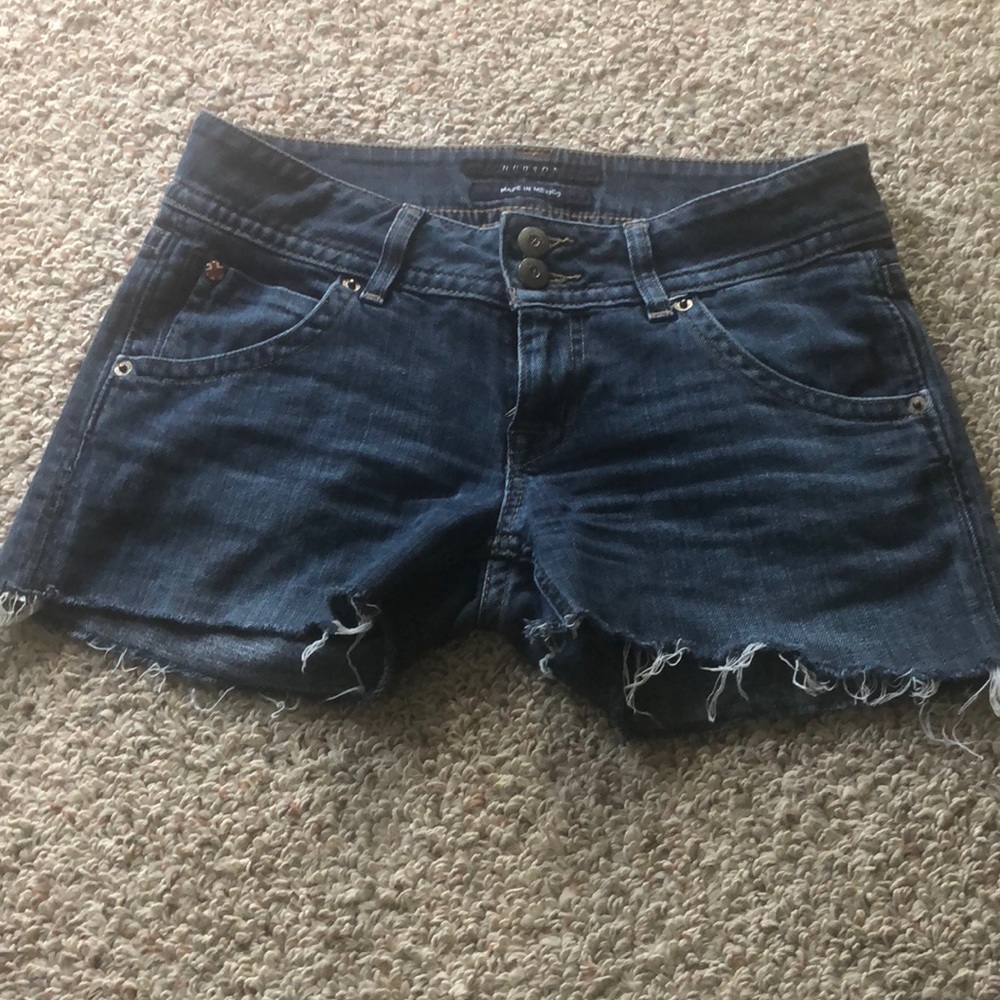 Hudson signature flat pocket cut off shorts